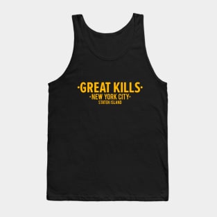 Great Kills, Staten Island, New York - Modern Script Emblem Tank Top
